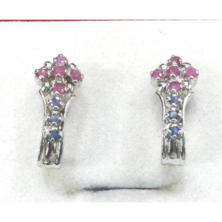 Silver Earring Amethyst Ruby-E216-2950