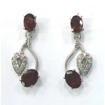 Load image into Gallery viewer, Silver Earring Zircon Garnet-E221-3870