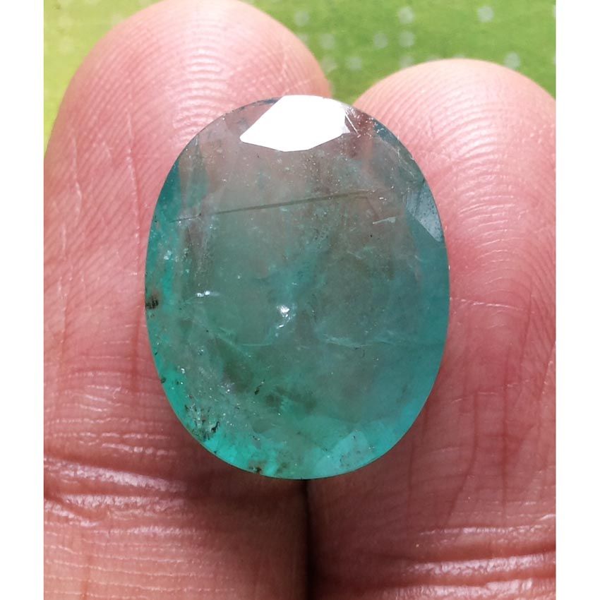 9.9/CT Natural Panna Stone with Govt. Lab Certificate  (12210)