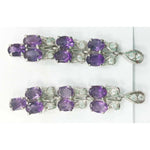 Load image into Gallery viewer, SILVER TOPS Amethyst Earring - E10