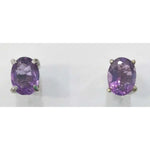 Load image into Gallery viewer, SILVER TOPS Amethyst Earring - E130