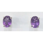 Load image into Gallery viewer, SILVER TOPS Amethyst Earring - E131