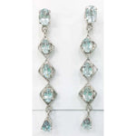 Load image into Gallery viewer, SILVER TOPS Aquamarine Earring - E15
