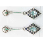Load image into Gallery viewer, SILVER TOPS Aquamarine Earring - E17