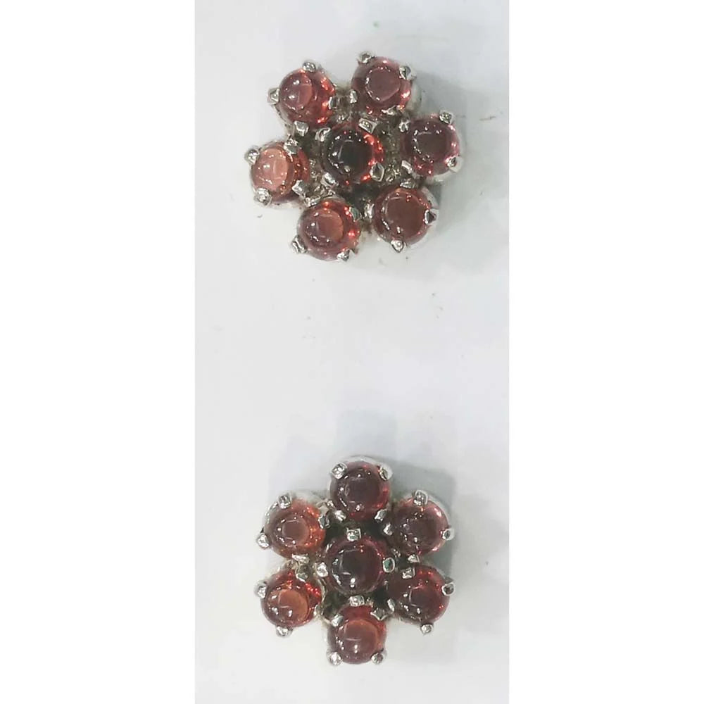SILVER TOPS Garnet-earring - E180