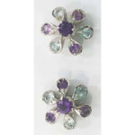 Load image into Gallery viewer, SILVER TOPS Amethyst Earring - E185