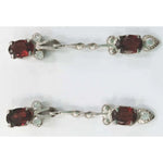 Load image into Gallery viewer, SILVER TOPS Garnet-earring - E24