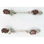 Load image into Gallery viewer, SILVER TOPS Garnet-earring - E31