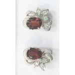 Load image into Gallery viewer, SILVER TOPS Garnet-earring -E54