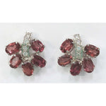 Load image into Gallery viewer, SILVER TOPS Garnet-earring - E75