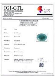 24.79/CT Natural Panna Stone with Govt. Lab Certificate  (1221)