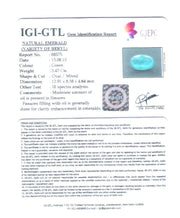 3.47/CT Natural Panna Stone with Govt. Lab Certificate (4551)