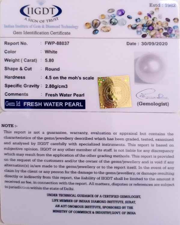 6.43 Ratti Fresh Water Pearl (277)