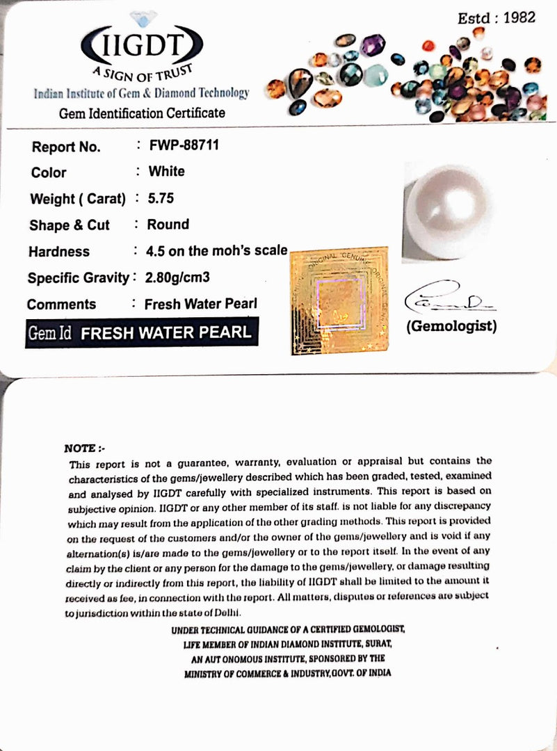 5.75/CT Natura Fresh Water Pearl (277)