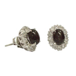 Load image into Gallery viewer, Silver Earring BLACK STAR AND ZIRCON - ST01