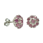 Load image into Gallery viewer, Silver Earring BURMESE RUBY -ST09