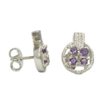 Load image into Gallery viewer, Silver Earring AMETHIST-ST011