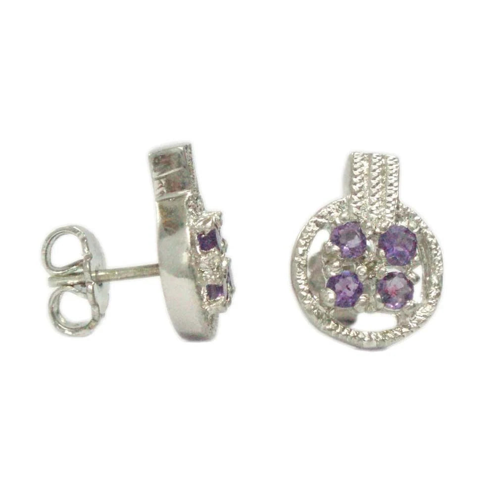 Silver Earring AMETHIST-ST011
