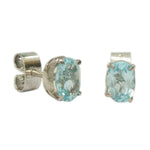 Load image into Gallery viewer, Silver Earring AQUAMARINE-ST022