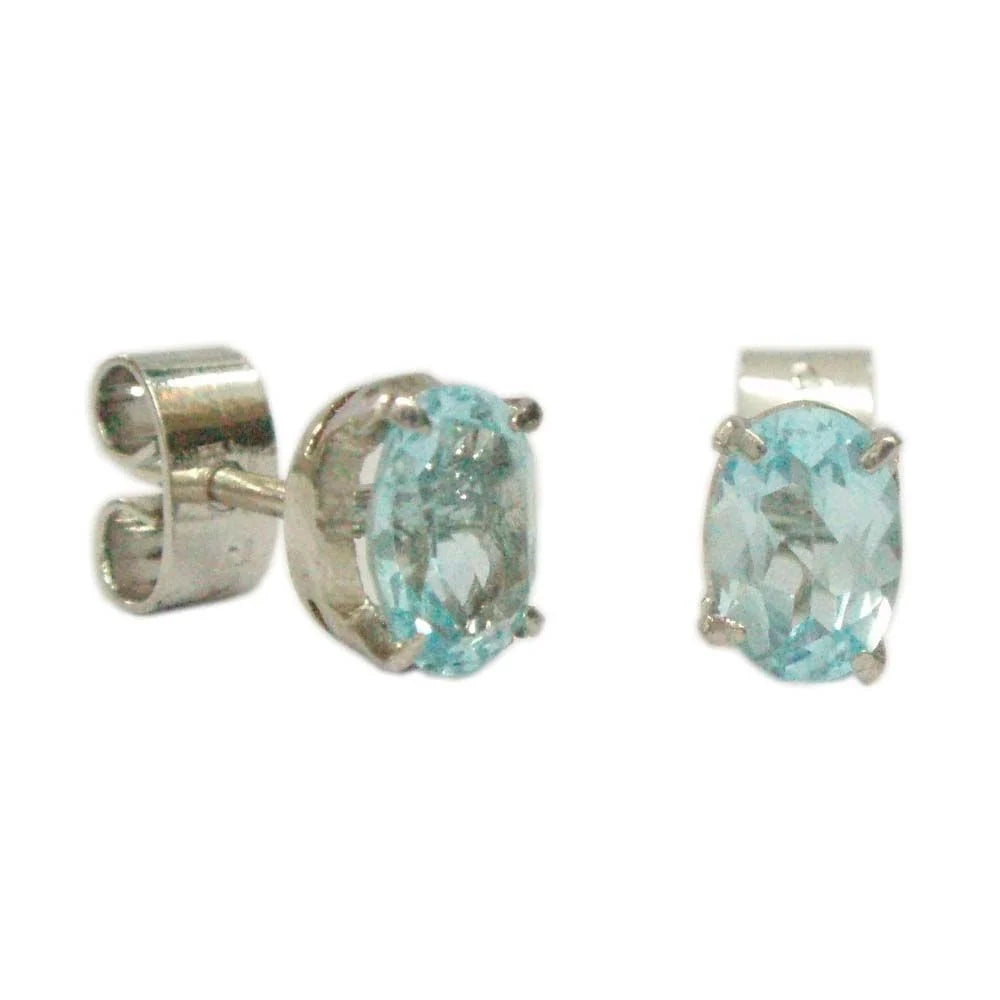 Silver Earring AQUAMARINE-ST022
