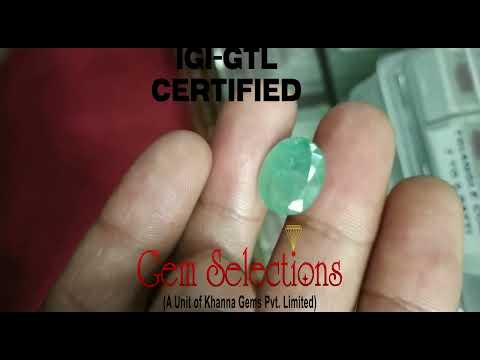 Natural ZAMBIAN   Panna Stone With Govt. Lab Certificate  (2331) - 8.39 CT.