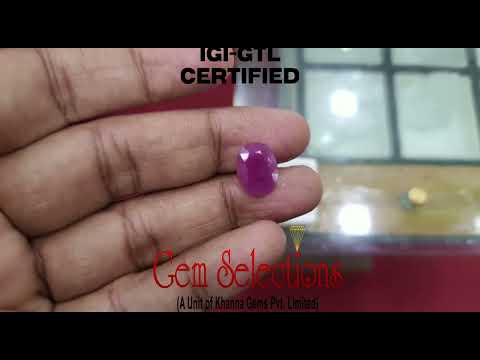 7.66 Ratti Natural Mozambique Ruby with Govt. Lab Certificate (7881)
