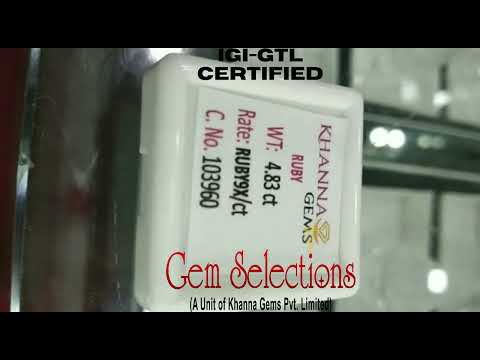 4.83 Carat Natural Mozambique Ruby with Govt. Lab Certificate-(RUBY9X)