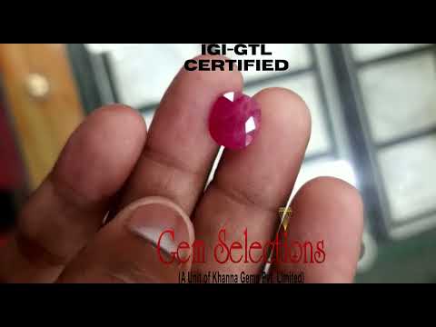 4.04/CT Natural Mozambique Ruby with Govt. Lab Certificate-(RUBY9U)