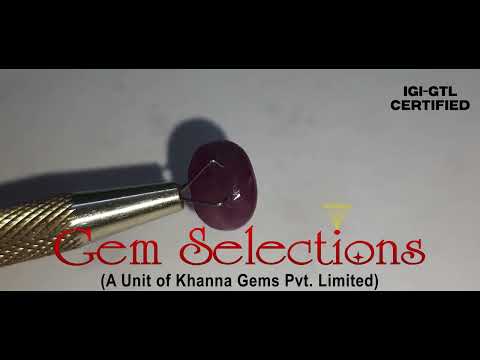 6.69/CT Natural Neo Burma Ruby with Govt. Lab Certificate (4551)