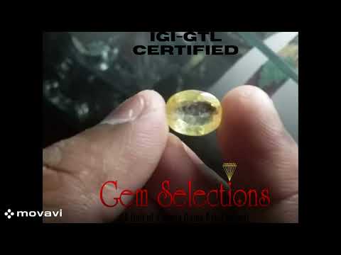 4.10/CT Natural yellow sapphire with Govt Lab Certificate-(YELSA9W)
