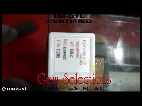 8.06/CT Natural Blue Sapphire With Govt Lab Certificate-BLUSA9V