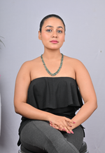 Load image into Gallery viewer, 30.4/GM TWO LAYER EMERALD BEADS MALA   (600)