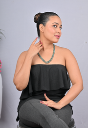 30.4/GM TWO LAYER EMERALD BEADS MALA   (600)