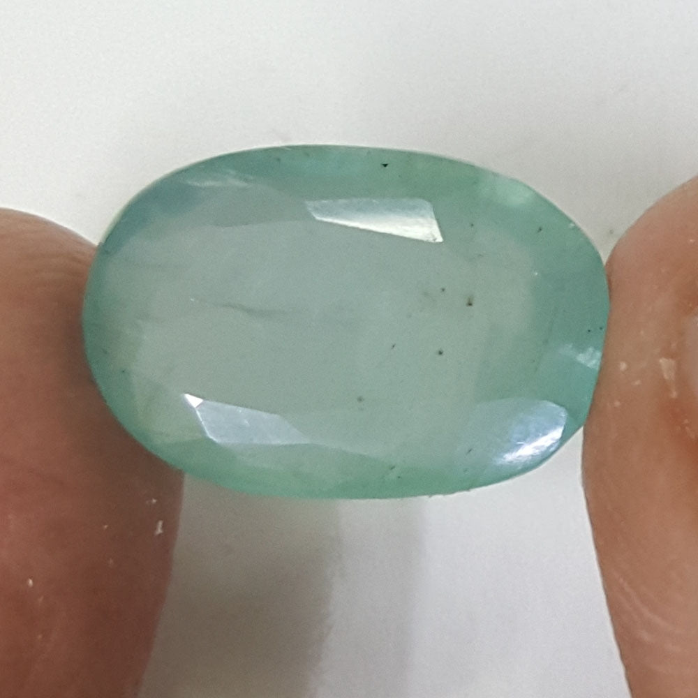 8.10/CT Natural Panna Stone With Govt. Lab Certificate  (8991)