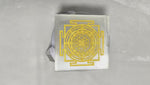 Load and play video in Gallery viewer, Golden Shri Yantra Selenite Charging Plate
