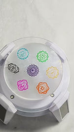 Load and play video in Gallery viewer, Om Selenite Charging Plate (3)
