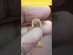Load and play video in Gallery viewer, 3.10/CT Natural Yellow Sapphire With Govt Lab Certificate-(YELSA9V)
