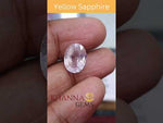 Load and play video in Gallery viewer, 5.91/CT Natural yellow sapphire with Govt Lab Certificate-YELSA9V
