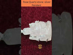 Load and play video in Gallery viewer, Silver Pendant of Natural Rose Quartz Stone-1200
