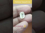 Load and play video in Gallery viewer, 3.41 Ratti  Natural yellow sapphire with Govt Lab Certificate-(45510)
