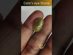Load and play video in Gallery viewer, 9.35/CT Natural Apatite Cat&#39;s Eye with Govt. Lab certificate-1221
