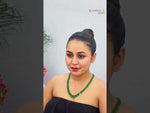 Load and play video in Gallery viewer, 33.14/GM TWO LAYER EMERALD  BEADS MALA  (3750.66)