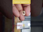 Load and play video in Gallery viewer, 4.65/CT Natural Yellow Sapphire with Govt Lab Certificate-(YELSA9W)

