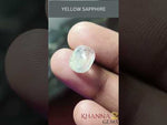 Load and play video in Gallery viewer, 7.34/CT Natural Yellow Sapphire with Govt Lab Certificate-YELSA9U
