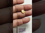 Load and play video in Gallery viewer, 4.51/CT Natural Yellow Sapphire With Govt Lab Certificate (4551)