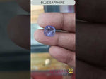 Load and play video in Gallery viewer, 3.80/CT Natural Blue Sapphire with Govt Lab Certificate-BLUSA9U
