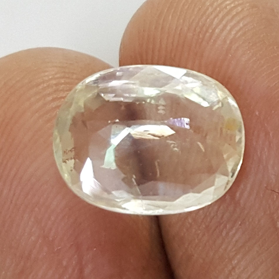 4.77/CT Natural Yellow Sapphire with Govt Lab Certificate-(YELSA9W)