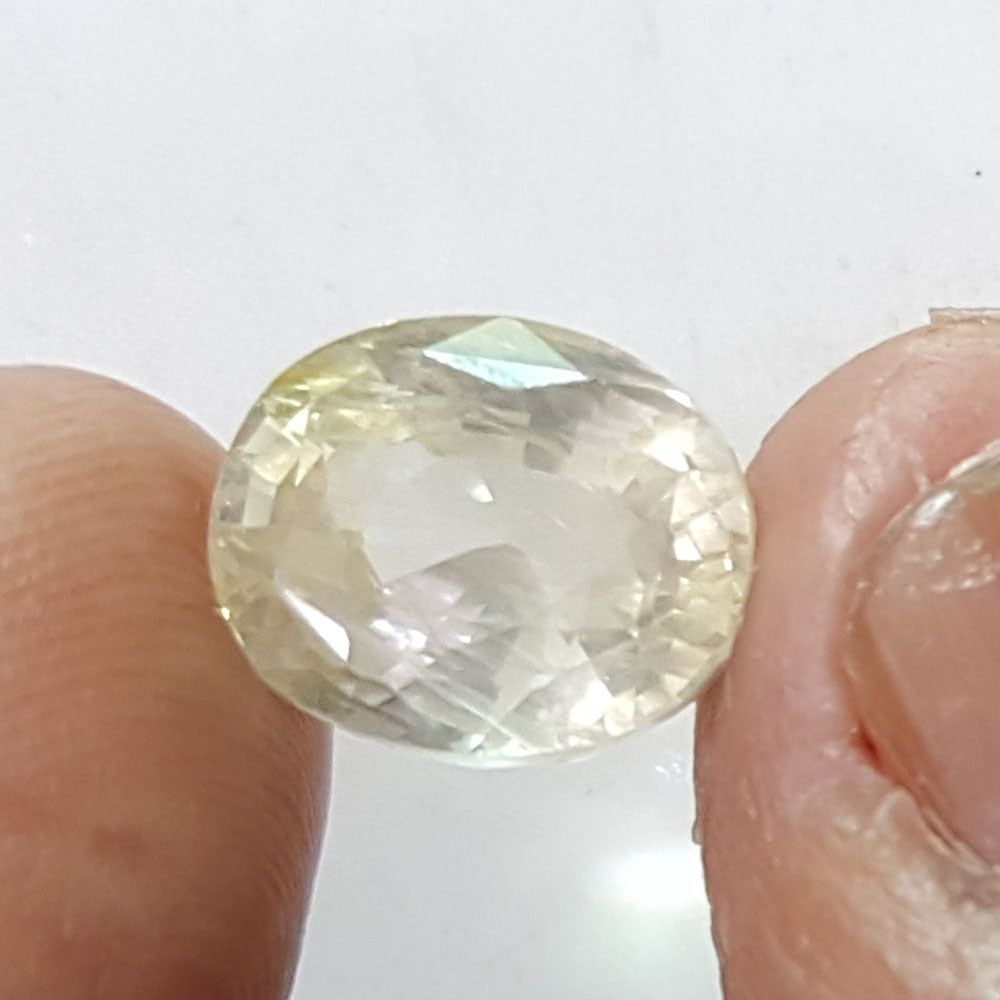 6.71/CT Natural Yellow Sapphire with Govt Lab Certificate-YELSA9V