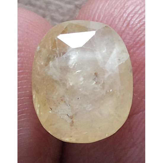 6.63 Ratti  Natural yellow sapphire with Govt Lab Certificate-(4100)