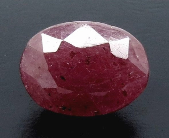 6.46/CT Natural Indian Ruby with Govt. Lab Certificate (1221)